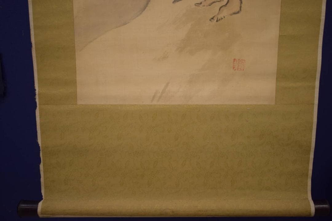 模写/富岡鉄斎/人物画賛/布袋屋掛軸HI-710