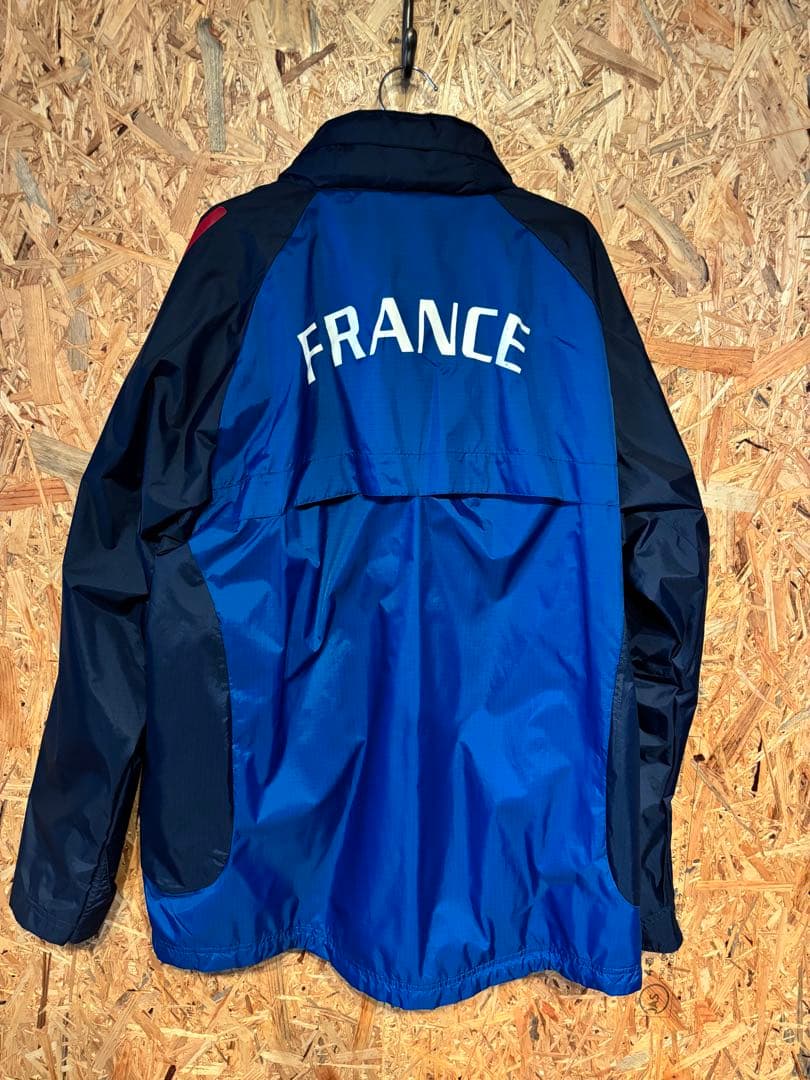 02-04 フランス代表 adidas アディダス　ナイロンジャケット 古着