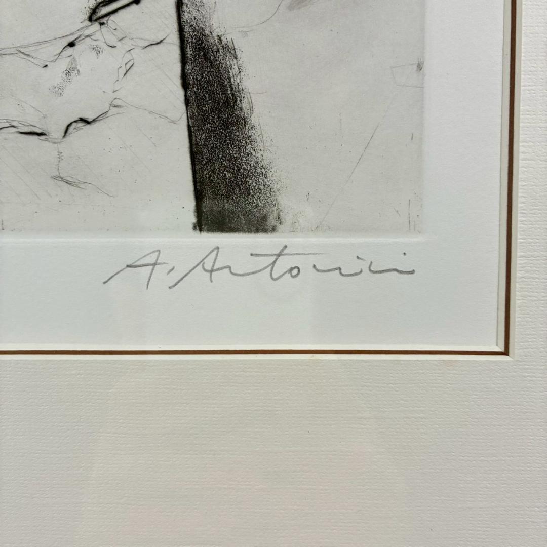 美品 アナピア・アントニーニ「ブライヤのパイプ」カラーエッチング 直筆サイン入り