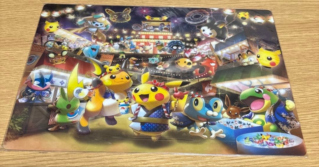 ポケモンセンター限定みんな集まれピカまつりピカチュウ下敷き2016/ジラーチ希少