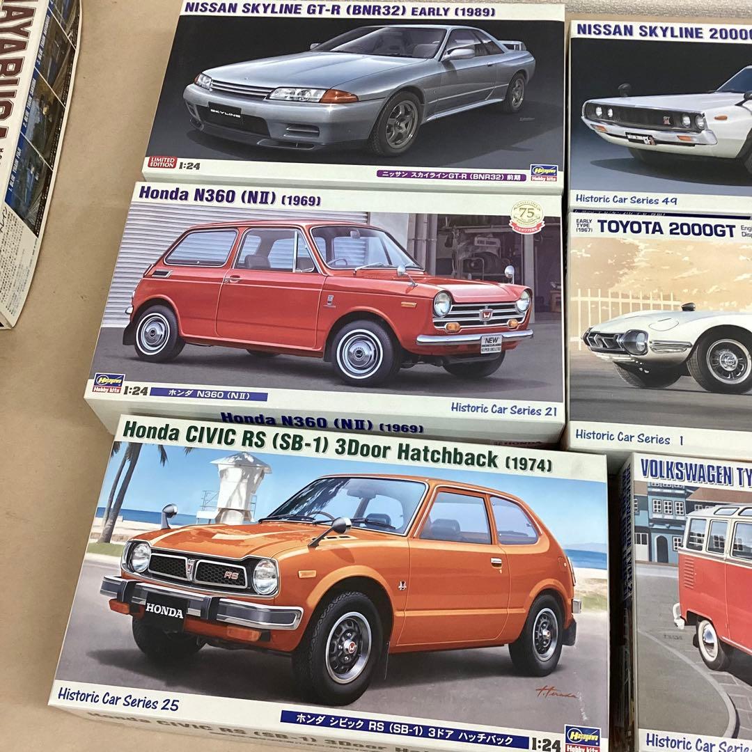 ハセガワ 1/24スケール 旧車・名車プラモ9個セット 未組立品