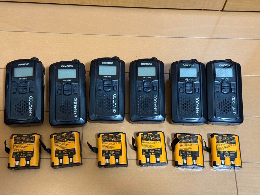 【6台セット】KENWOOD UBZ-LP20 特定小電力トランシーバー