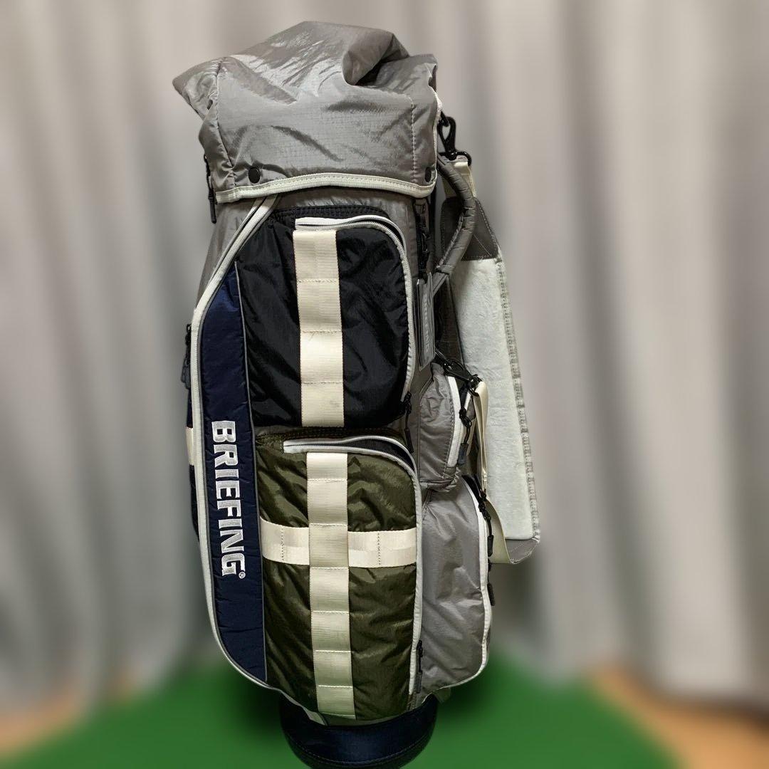 BRIEFING キャディバッグ グレー/ネイビー/オリーブ