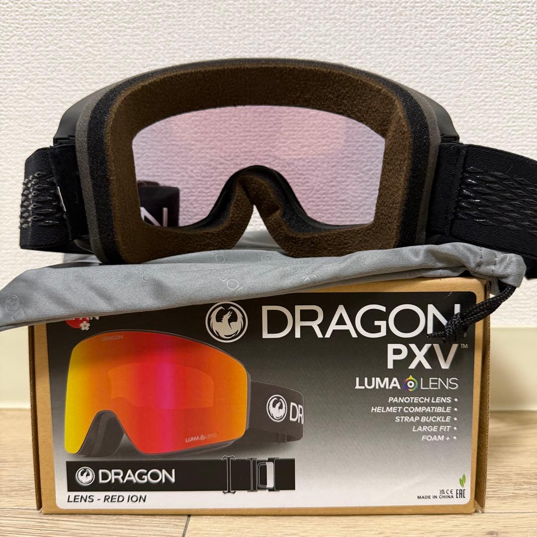 DRAGON PXV ゴーグル LUMA LENS レッドアイオン