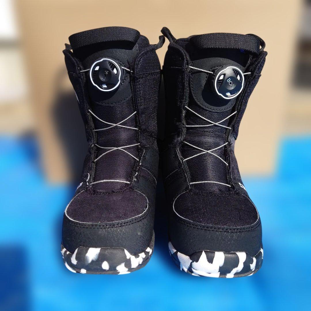 BURTON GROM BOA子ども用スノーボードブーツ ブラック 21cm