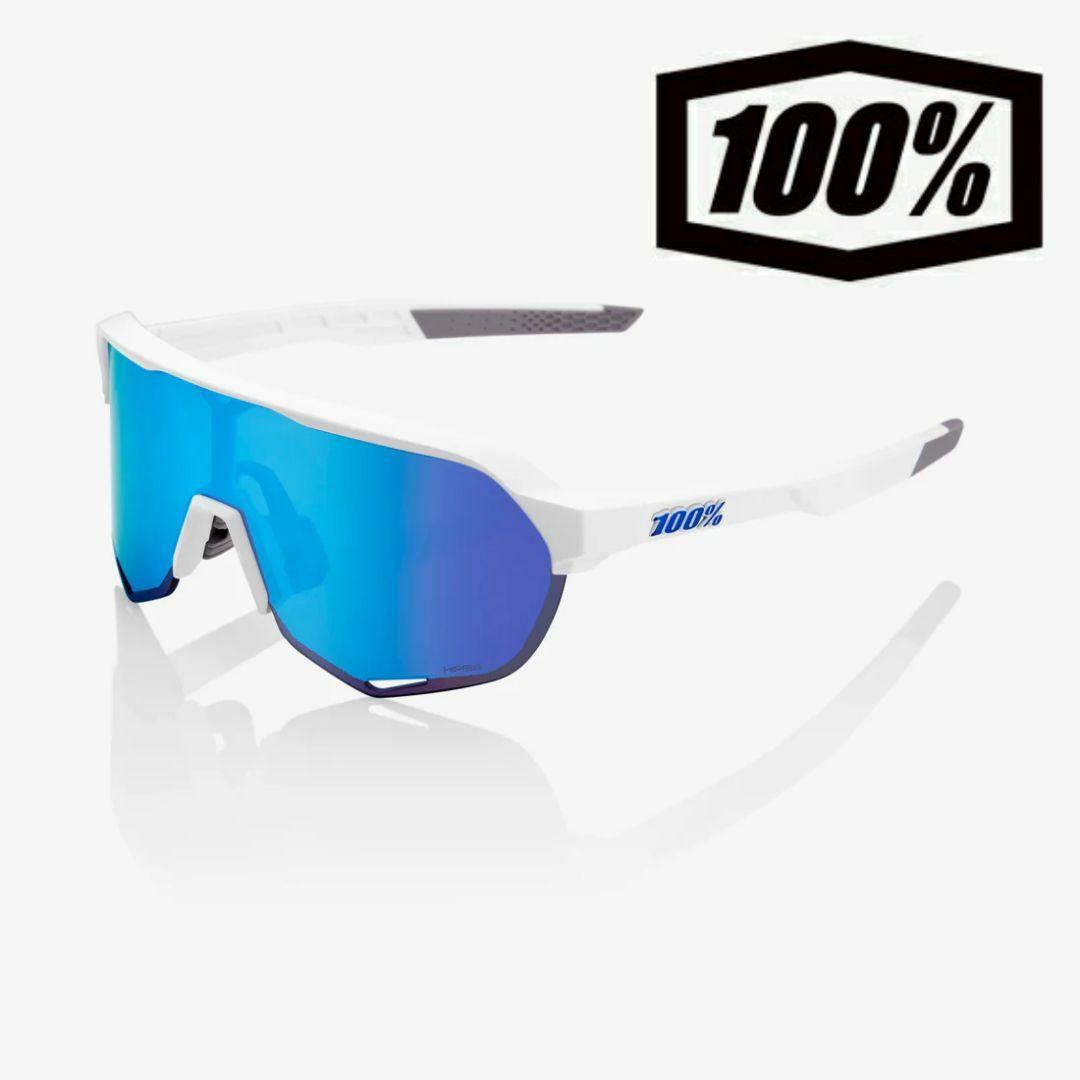 100% S2 ホワイト ブルー ワンハンドレッド サングラス