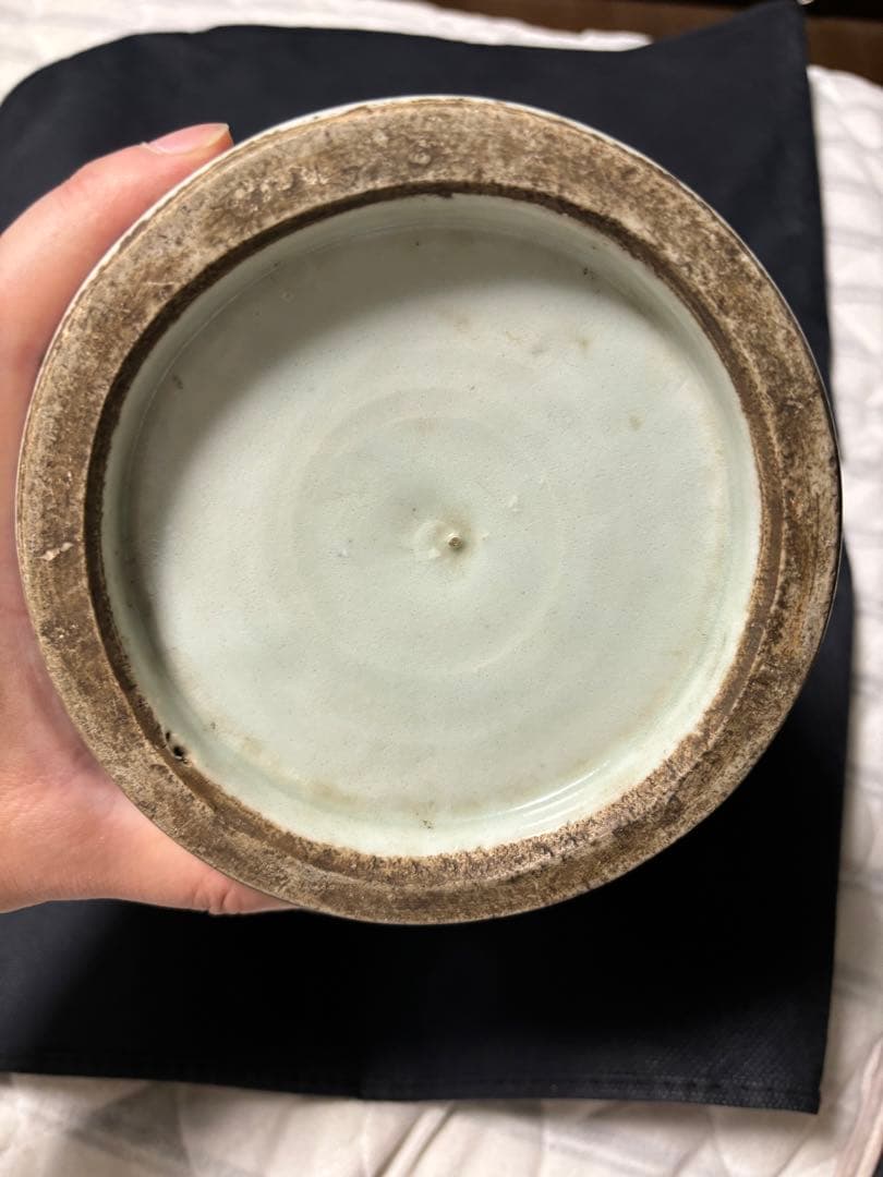 中国古美術 明清の時代　豆青釉　手絵青花花瓶　染付帽筒　筆筒　30cm