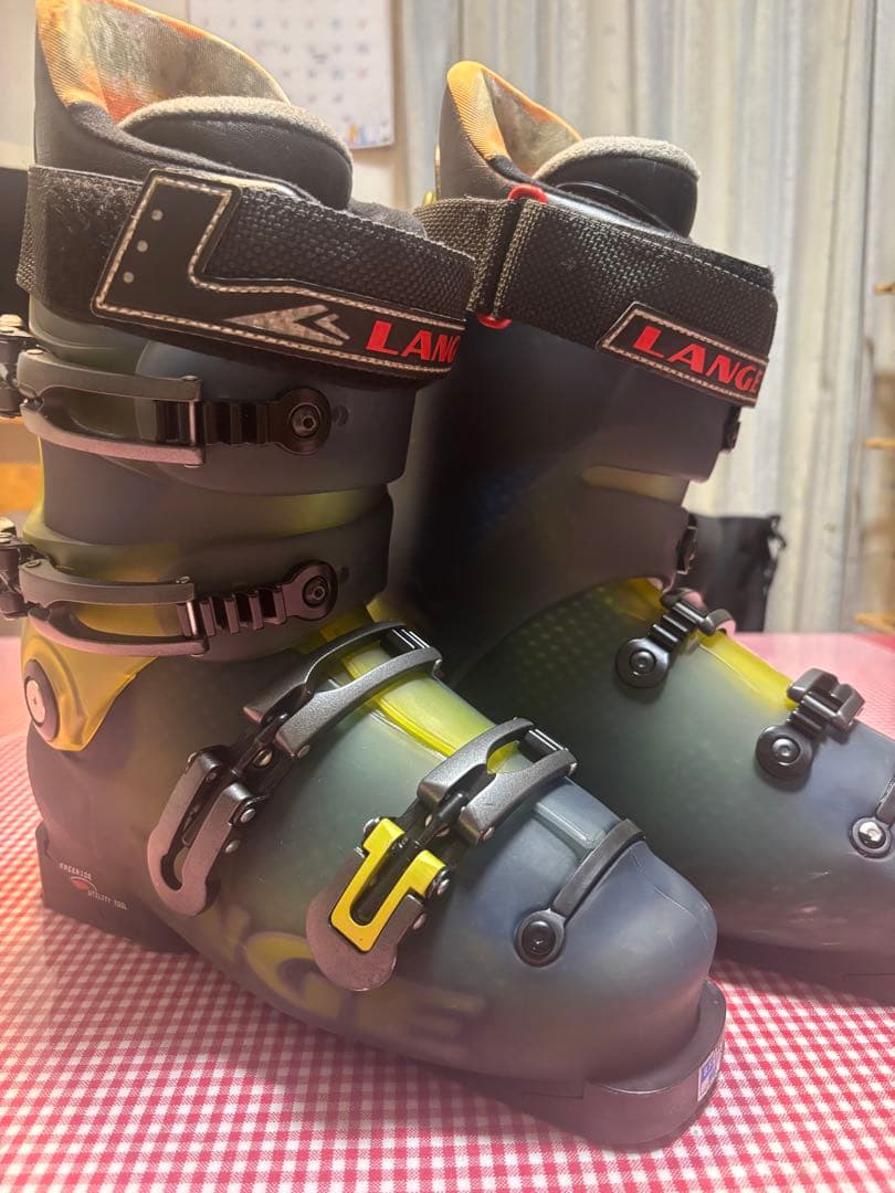 LANGE スキー ブーツ グレー/イエロー