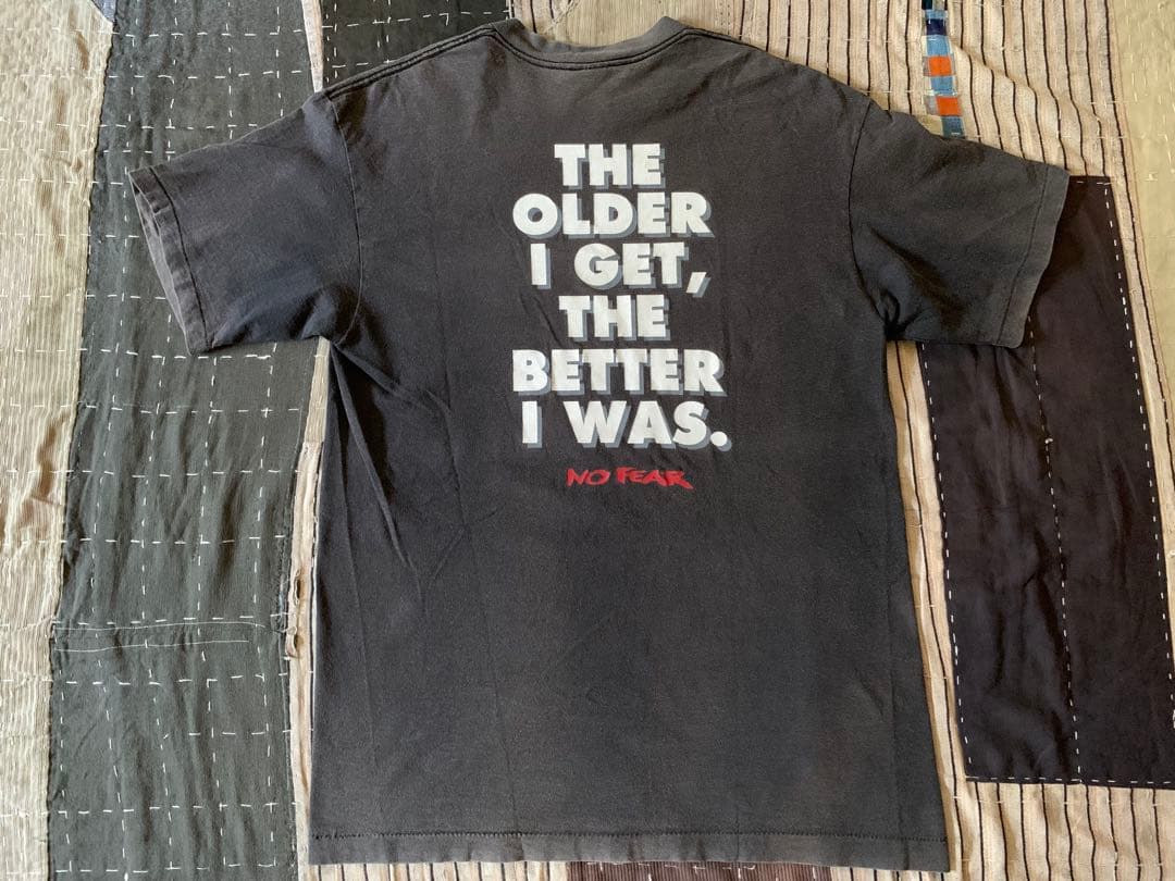 極フェード90s XL NO FEAR メッセージ vtg Tシャツ sk8