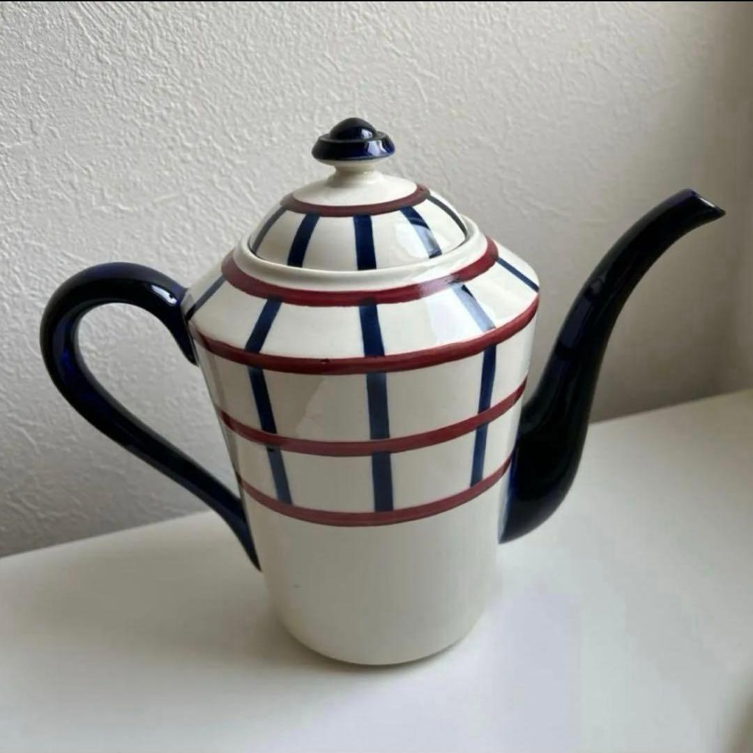 クレイユモントロー　HBCM Béarnバスク柄　コーヒーポット　ティーポット