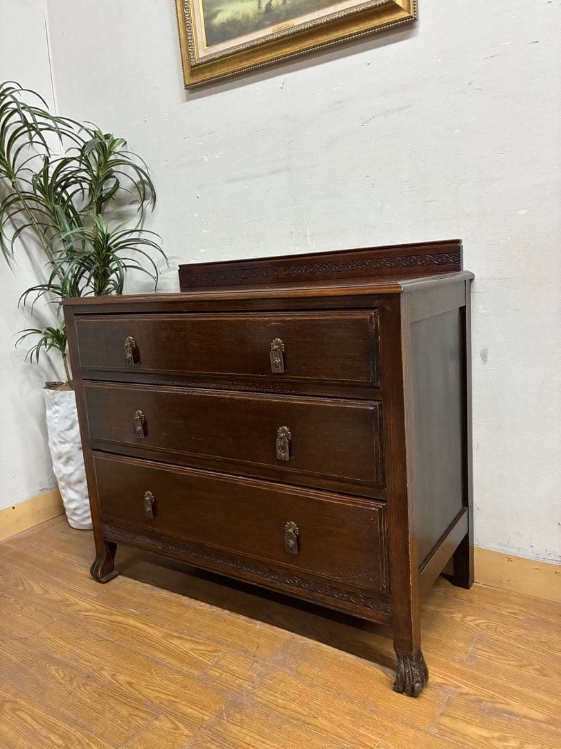 管421☆イギリス製☆ロイズアンティークス☆3段チェスト