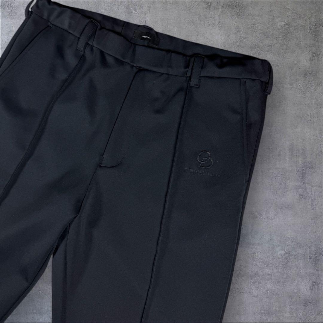 美品 定価5万円弱OBSIDIANオブシディアン ダブル ニット ゴルフ パンツ