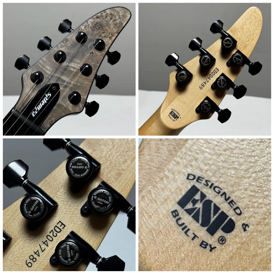 【美品】EDWARDS E-HR6-FX/BM Ash Black エレキギター