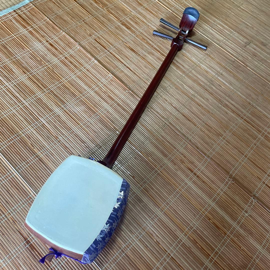 三味線本体 木製 破れあり