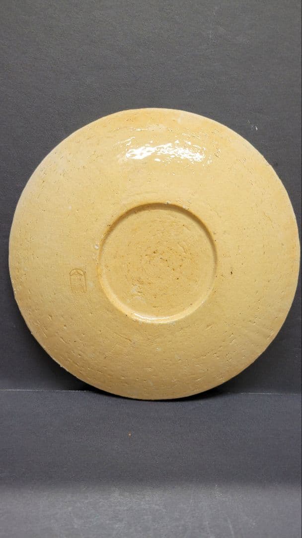 古い今戸焼 都鳥皿 言問 団子皿 15センチ /隅田川焼 角田川焼