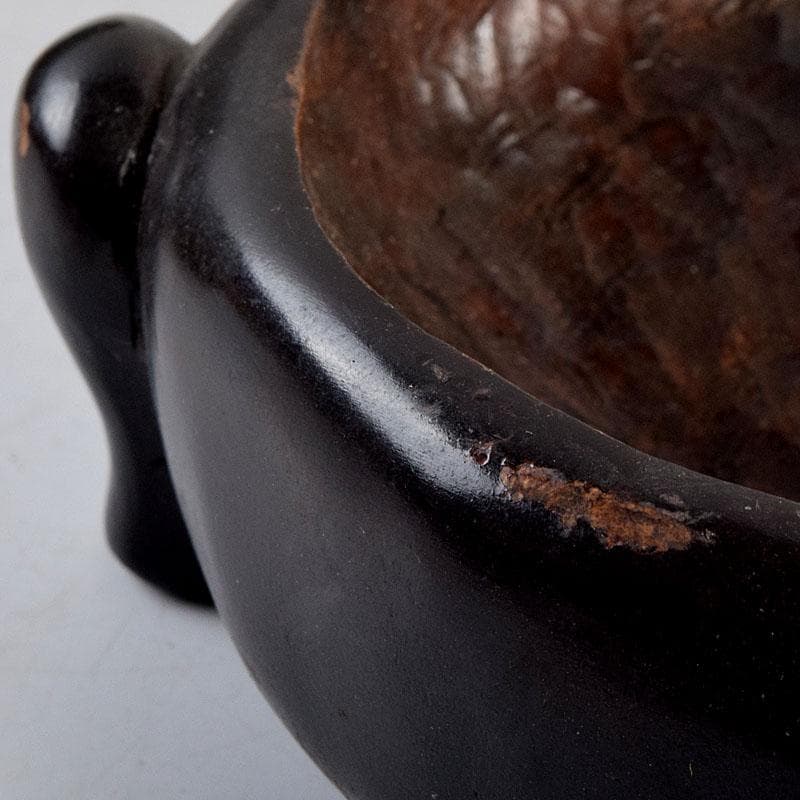 天然石　鑑賞石　太湖石　霊壁石　置物　重さ約1.8kg　唐木台付　N　9283