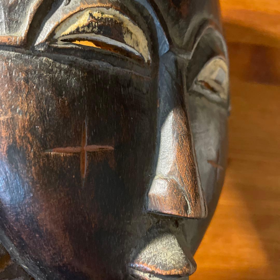 コートジボワール　ヤウレ族　お面　アフリカ　マスク