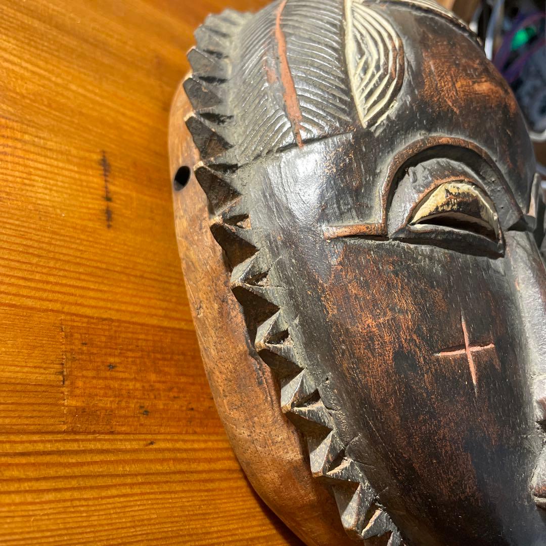 コートジボワール　ヤウレ族　お面　アフリカ　マスク
