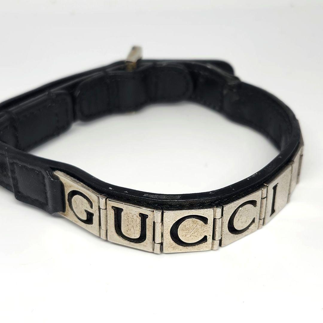 GUCCI グッチ Dog 首輪 リード セット レザー ブラック ペット