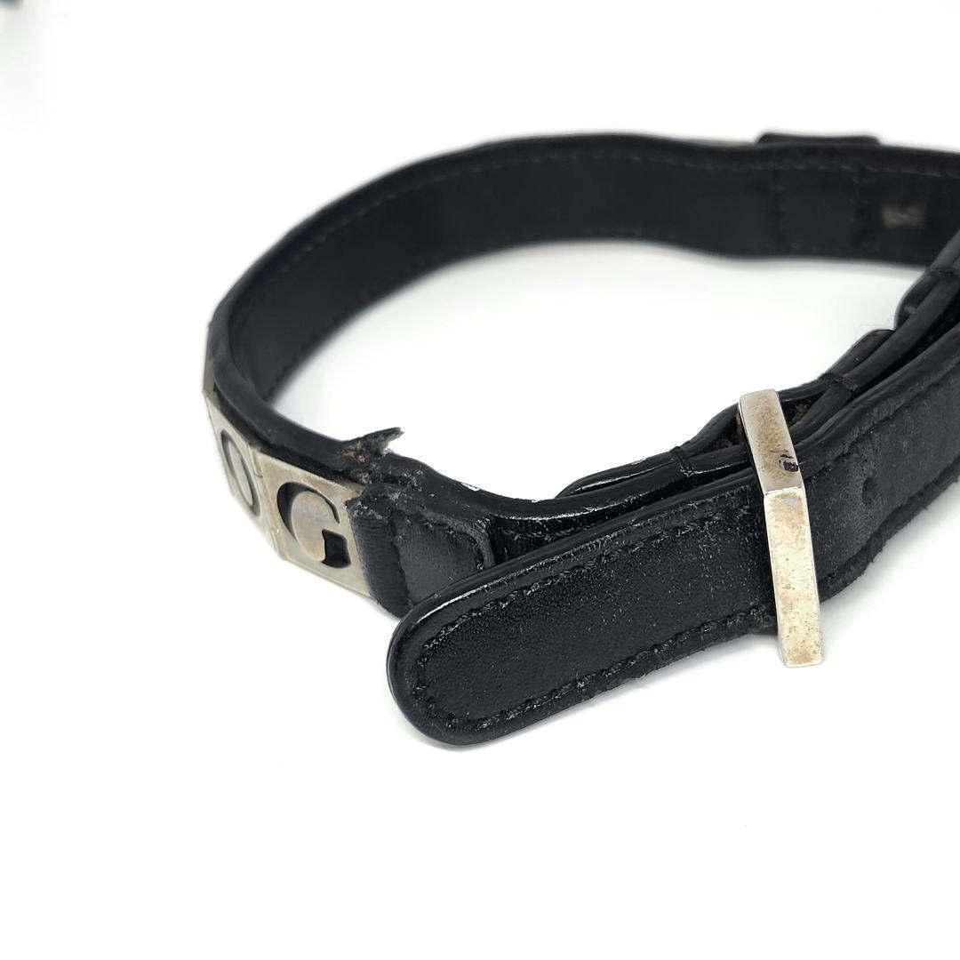 GUCCI グッチ Dog 首輪 リード セット レザー ブラック ペット