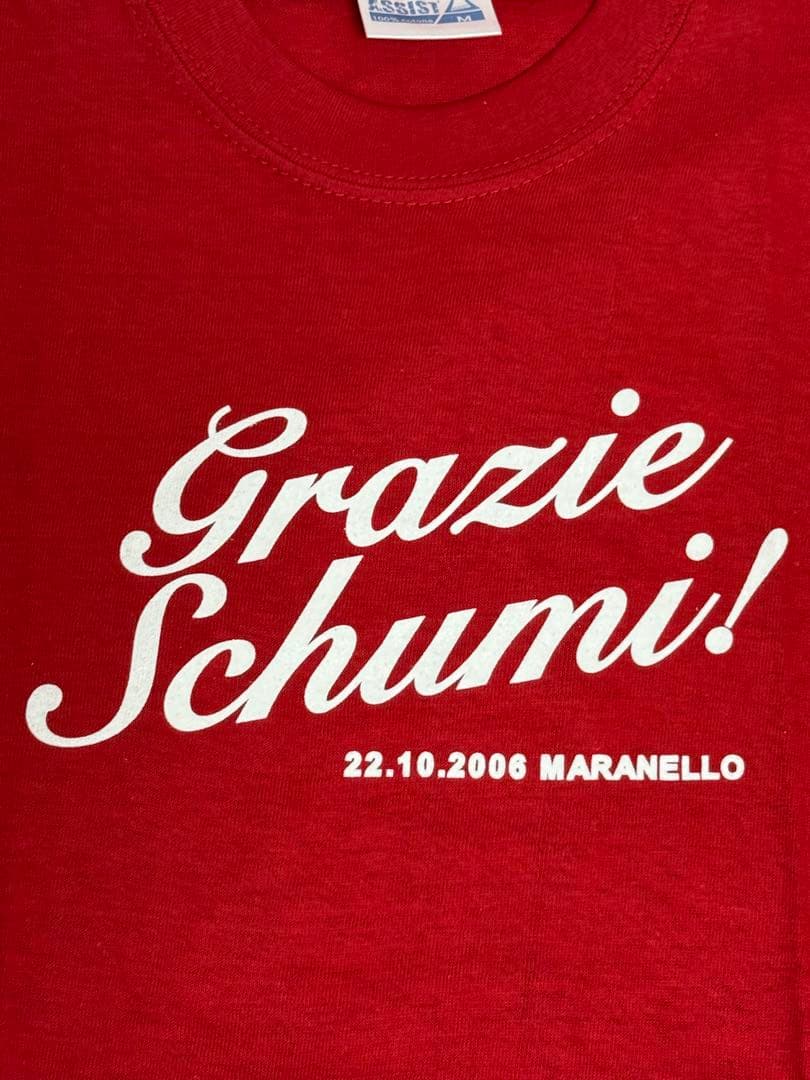 ミハエル•シューマッハ　フェラーリ引退記念Tシャツ グラッチェシューミー　M新品