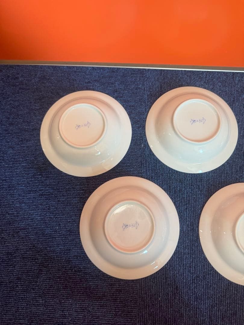 2033 深川製磁　梅文　深皿　5客　未使用