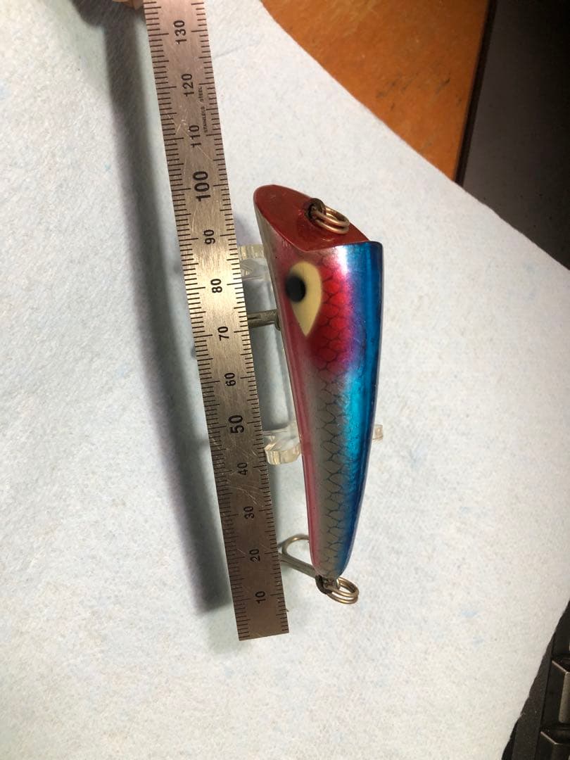 ヘドン heddon ヘッドプラグ 美品 希少 カラー 5／8 メッキ青赤銀