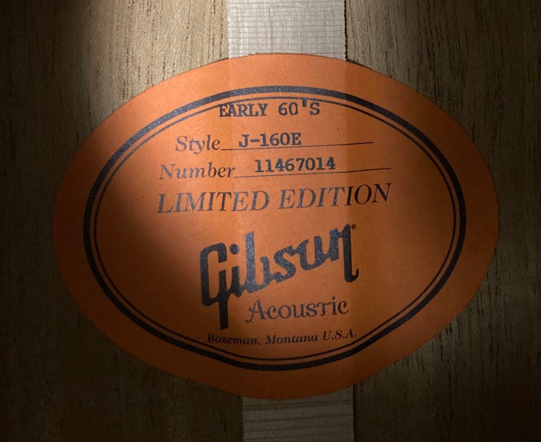 Gibson J-160E アコースティックギター サンバースト