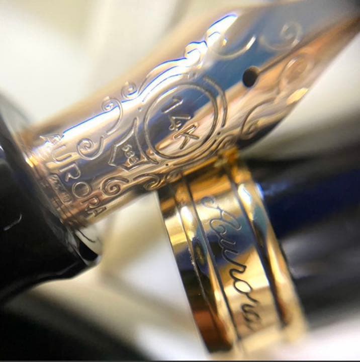 AURORA アウロラ 万年筆 88 オールブラック 14K F