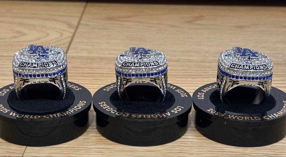 ⭐️期間限定価格⭐️希少3人セット大谷翔平・山本由伸・佐々木朗希2025世界一リング