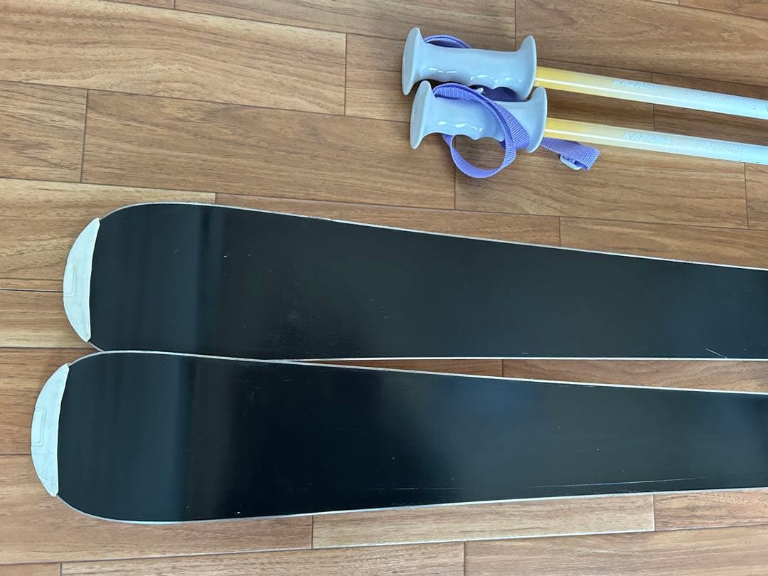 KAZAMA 152cm レディース　スキー板　ストック