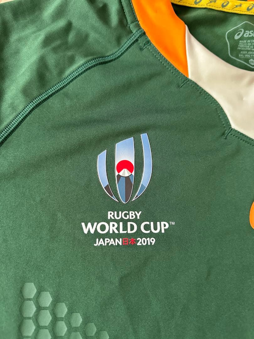 2019年ラグビーワールドカップ南アフリカ代表モデル　ジャージ（アシックス製）