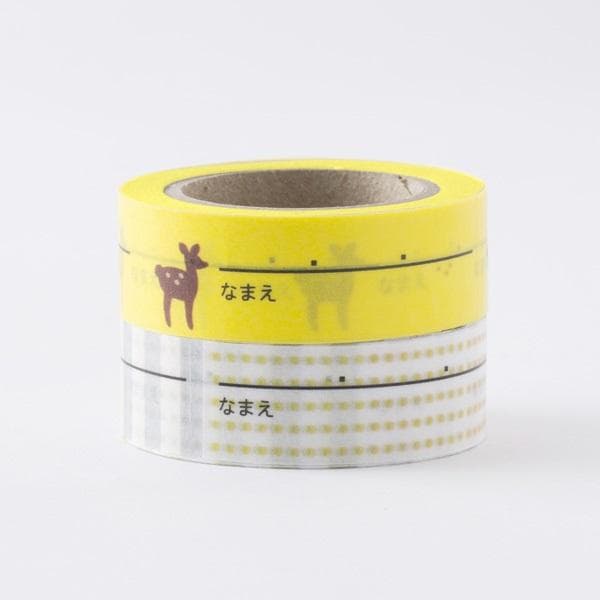 新品未開封　中川政七商店　オリジナル 鹿　お名前マスキングテープ きいろ・しろ
