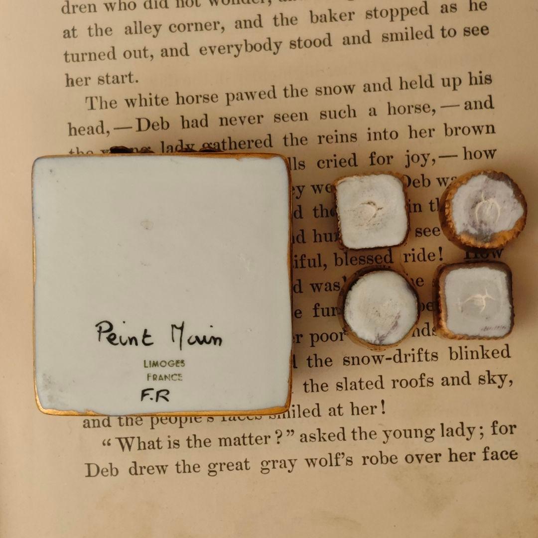 リモージュボックス　チョコレート　ショコラ　フランス製　ミニチュア　磁器