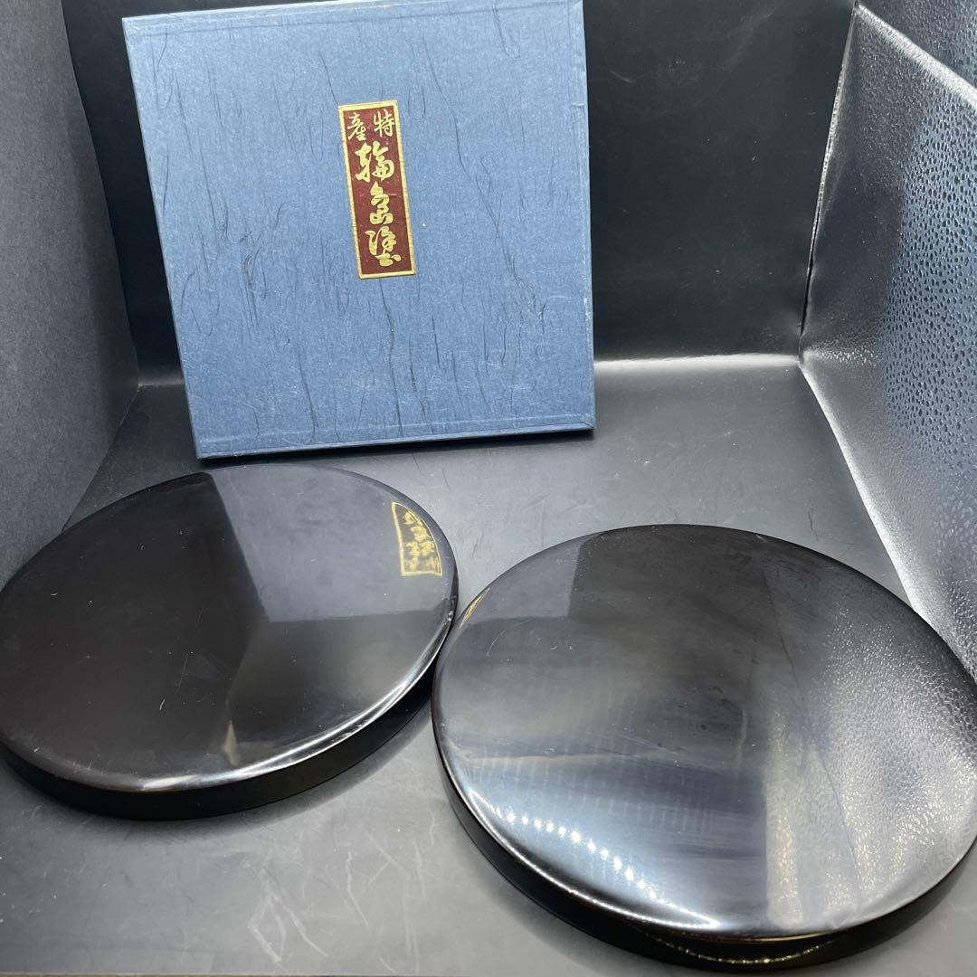 輪島塗　丸盆　5枚セット