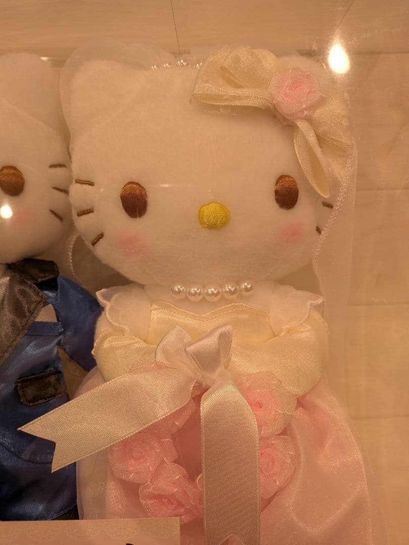 ハローキティ&ダニエル　ウエディングドールセット　希少　ぬいぐるみ　ピンクほっぺ