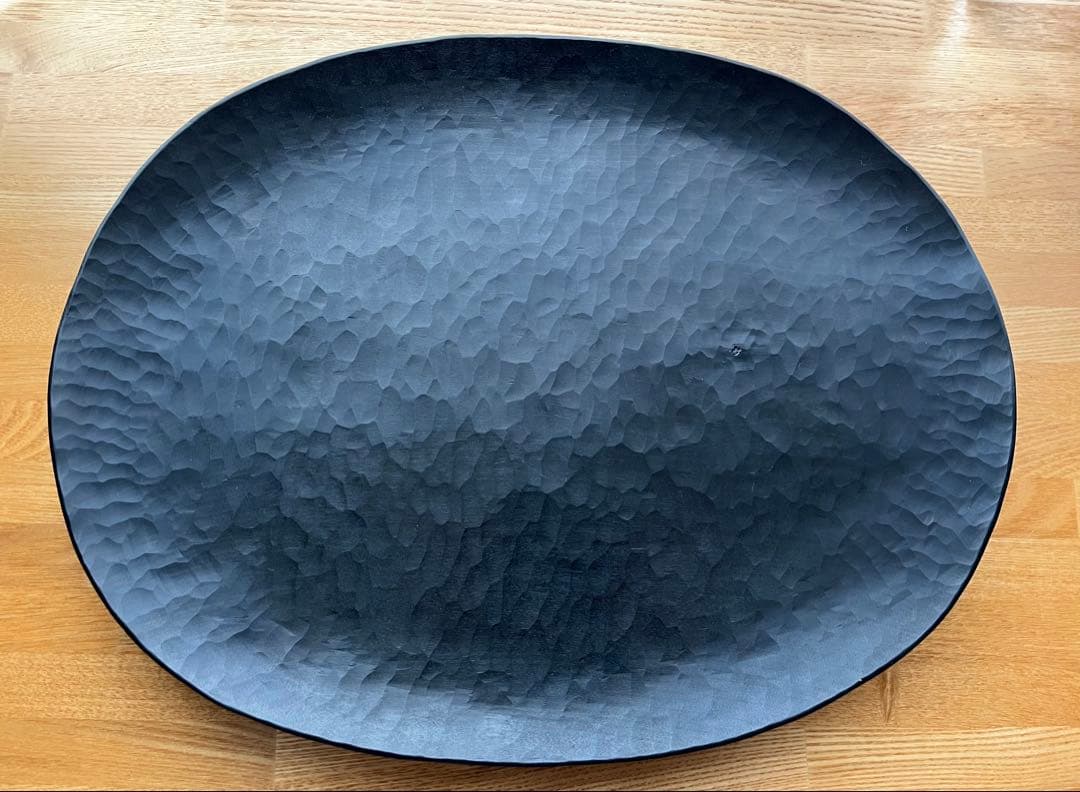 三谷龍二　黒漆　トレイ　楕円　大皿