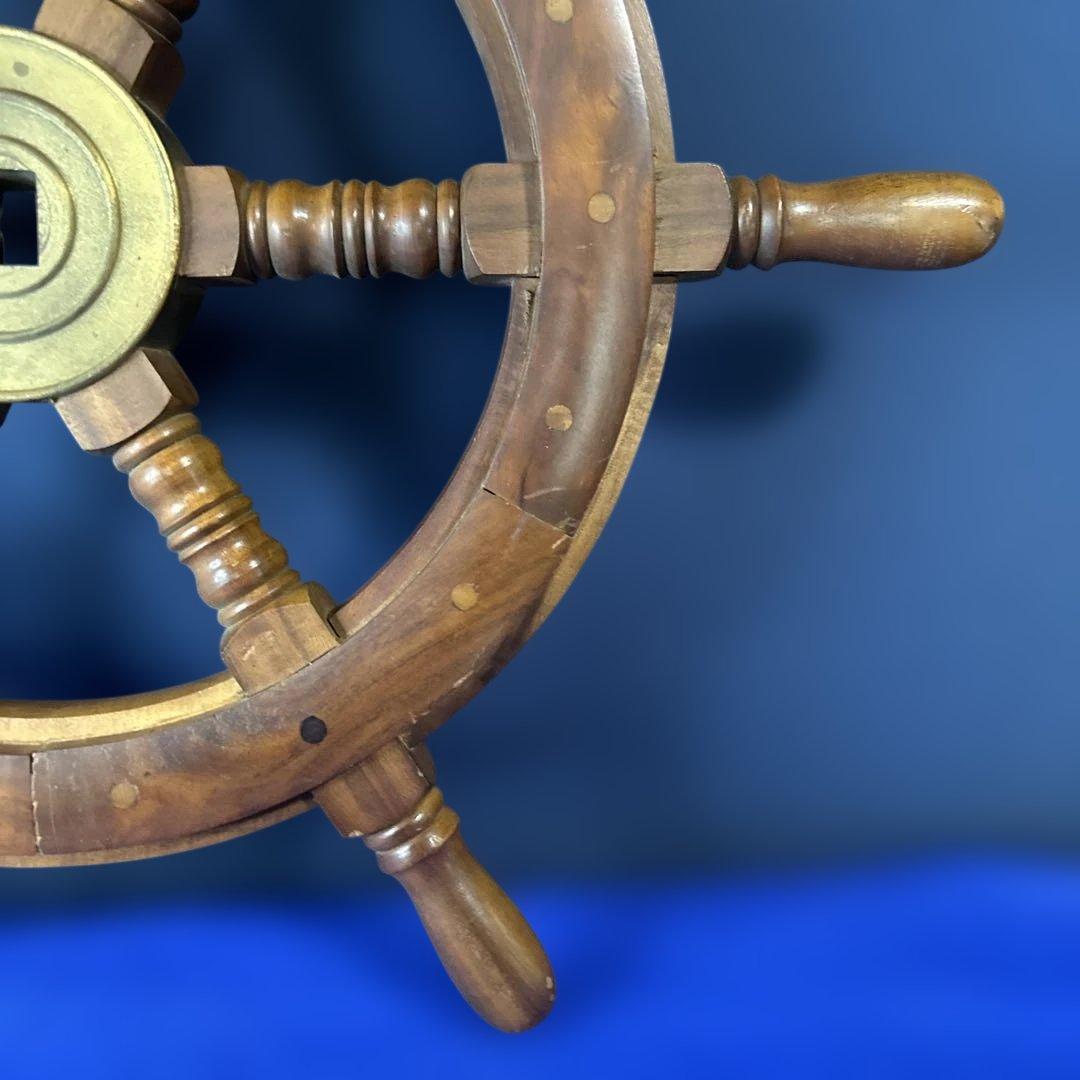 木製 舵輪　ラット　約60.5cm