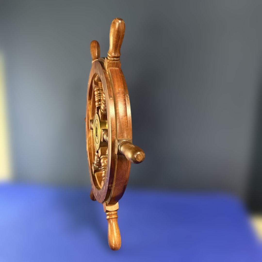 木製 舵輪　ラット　約60.5cm