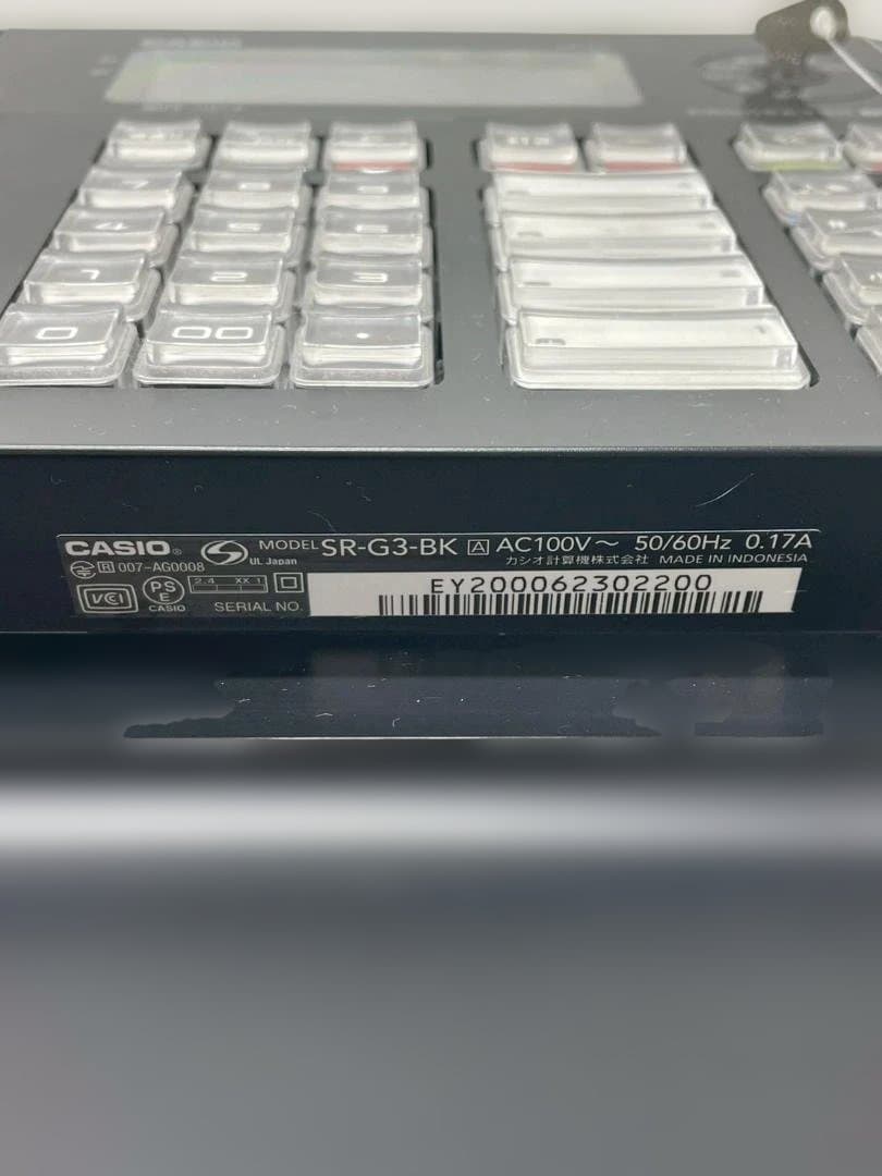 A◆CASIO　カシオ　レジスター　SR-G3-BK　ブラック　美品