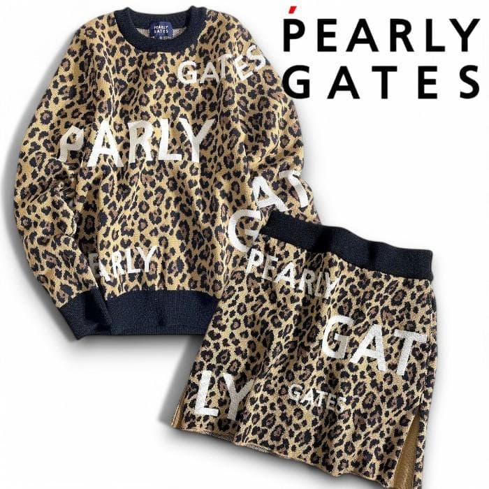 パーリーゲイツ ゴルフ 日本製 ニット セーター スカート セットアップ ウェア