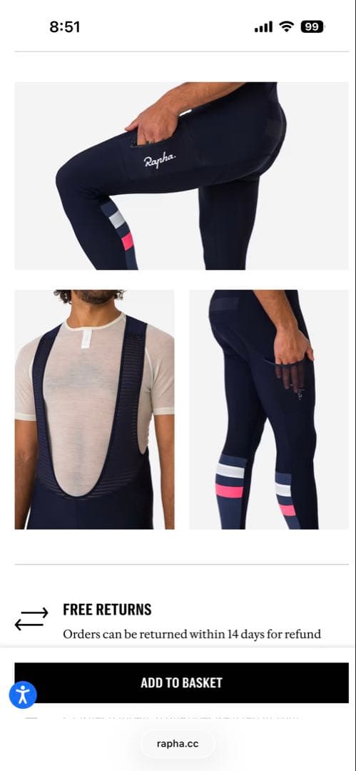 Rapha ビブタイツ CARGO WINTER TIGHTS WITH PAD