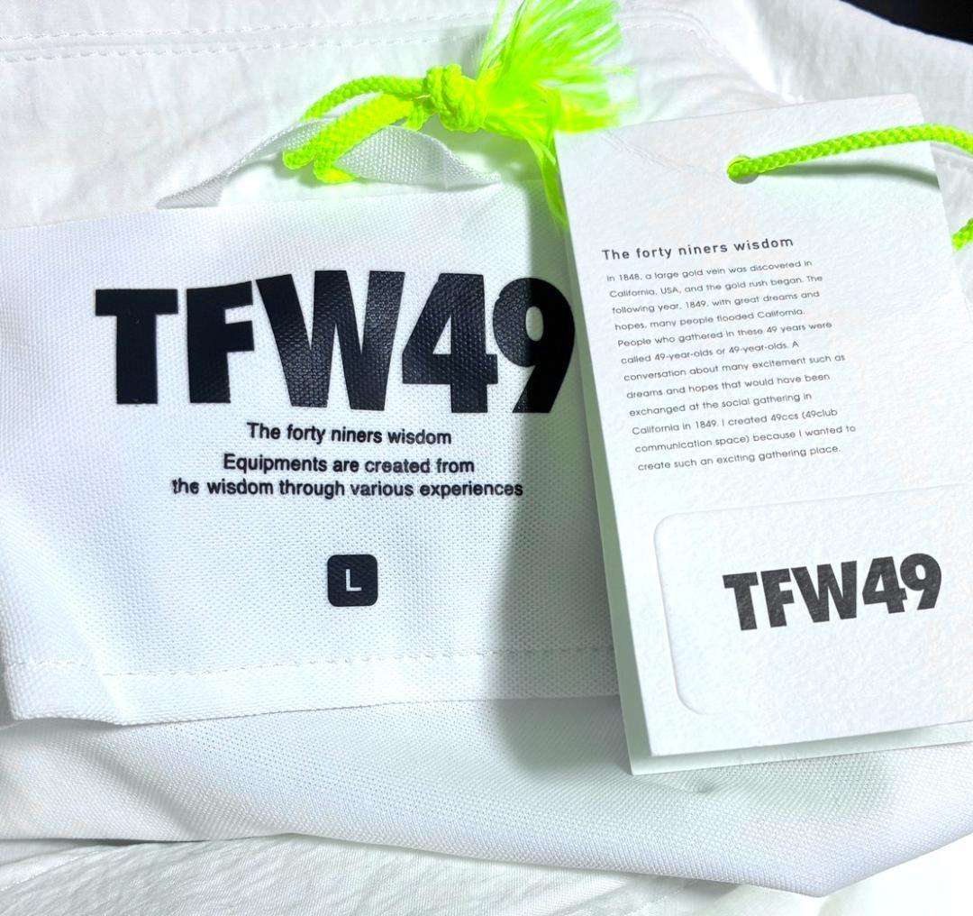 【フォロー割】新品 TFW49 コンビネーションオープンシャツ Lサイズ 白