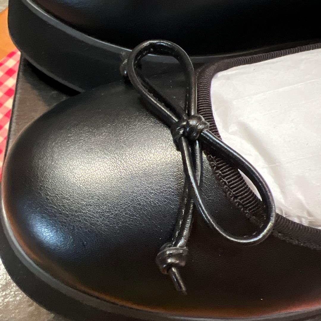 Candy Stripper ブラック バレエシューズ Lサイズ