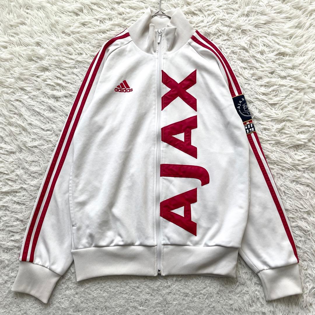 adidas 刺繍　AJAX アヤックス　ハイネック　トラック　ジャケット
