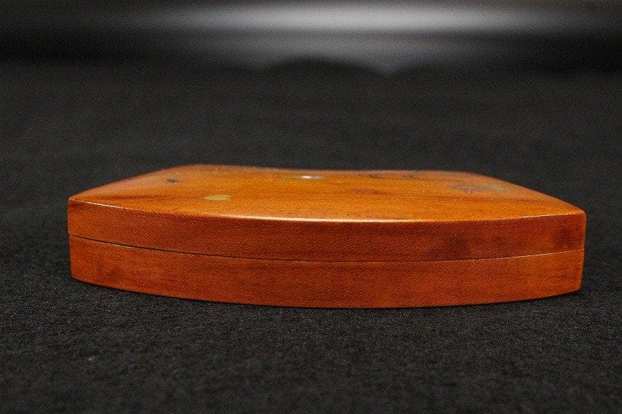 茶道具 春彩流 老梅 扇面香合 塗師 司峰作 共箱 旧家蔵出