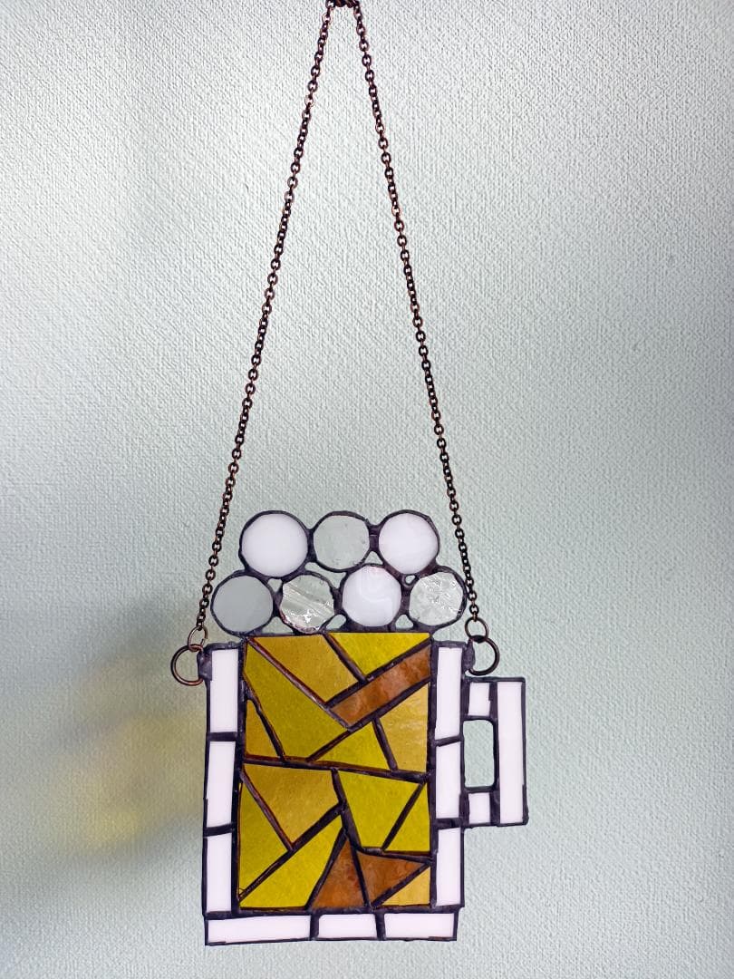 店舗サイン　ビール　バー　飲食店　ステンドグラス