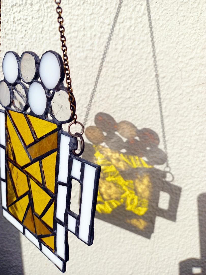 店舗サイン　ビール　バー　飲食店　ステンドグラス