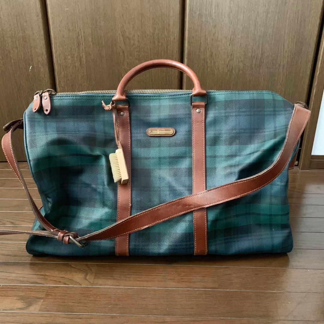 ラルフローレン ボストンバッグ 旅行用 南京錠 ブラシ ネームタグ付