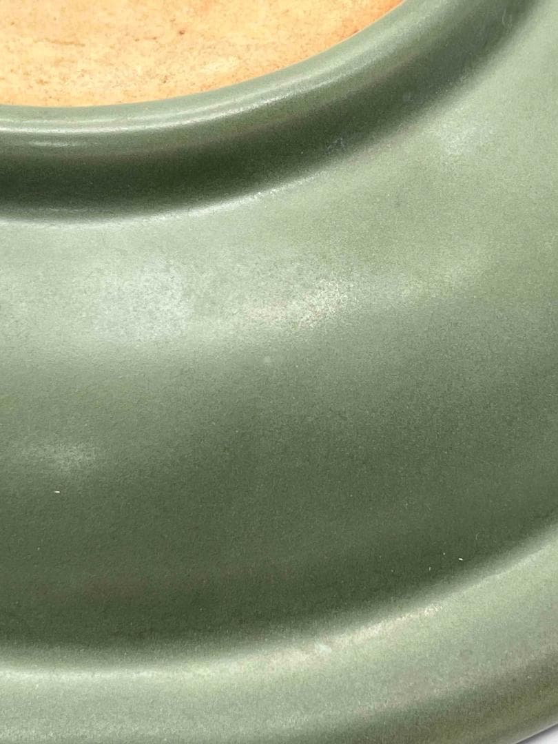 明時代　青磁　龍泉窯刻花大盤　青磁皿　唐物　古賞物　時代物(B-67)